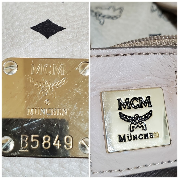 MCM Monogram Visetos Zip Hobo Beige Coated Canvas Shoulder/Crossbody Bag - Picture 4 of 13